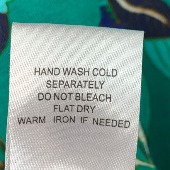 Daniel Rainn Tank Top Women 1X Green Floral Print Fantine Crochet Detail V Neck - Picture 7 of 14